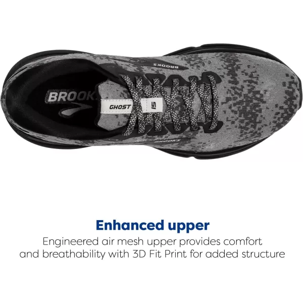 Brooks Womens Ghost 15 Neutral Running ShoeBlackOysterPrimer
