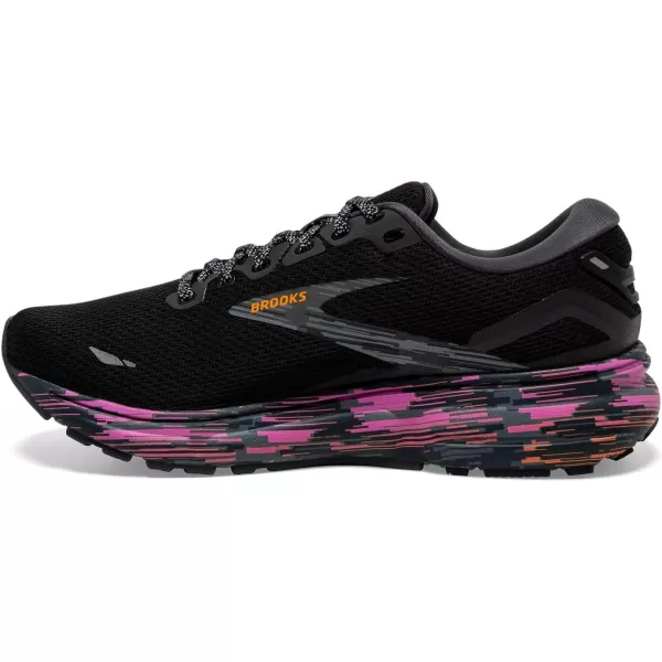 Brooks Womens Ghost 15 Neutral Running ShoeBlackPhloxOriole