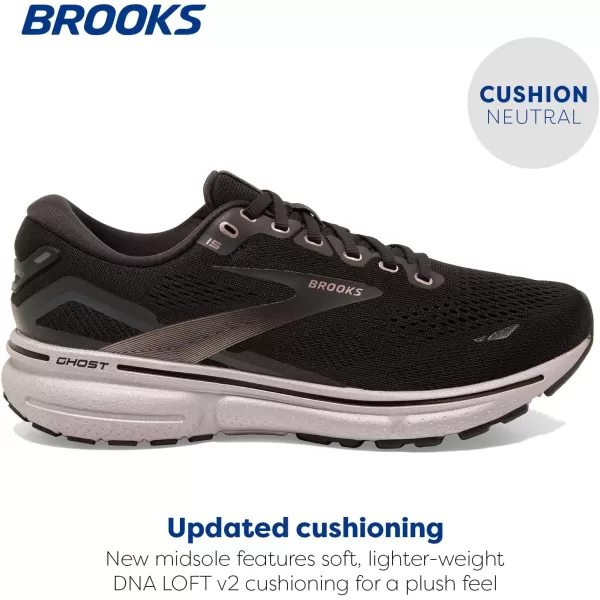 Brooks Womens Ghost 15 Neutral Running ShoeBlackRosegold