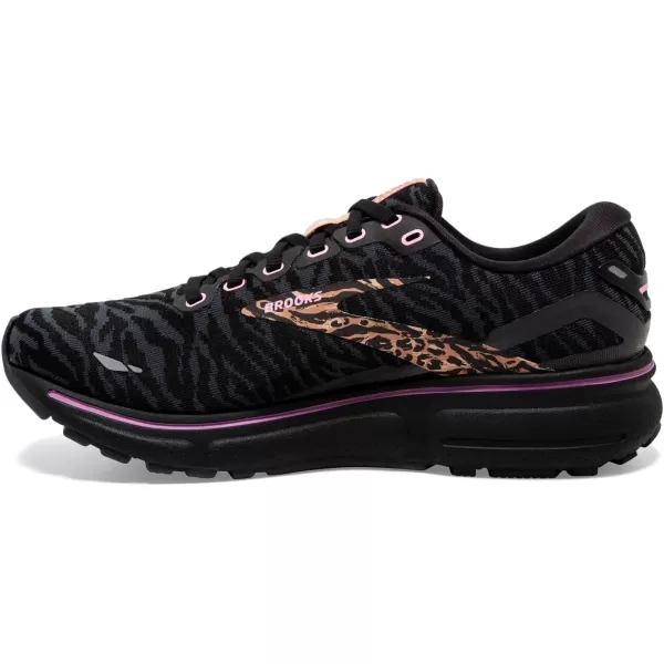 Brooks Womens Ghost 15 Neutral Running ShoeBlackSpring CrocusSunburn