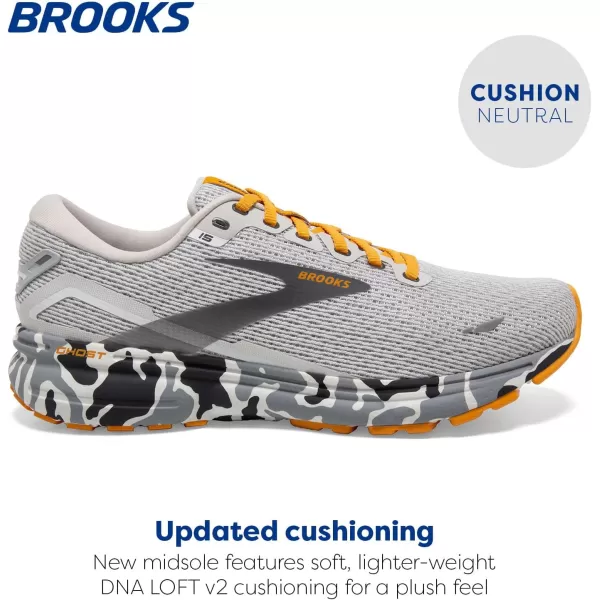Brooks Womens Ghost 15 Neutral Running ShoeBlancGraySunflower