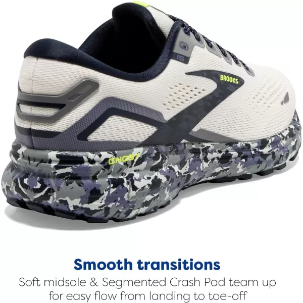 Brooks Womens Ghost 15 Neutral Running ShoeCamo Whisper White