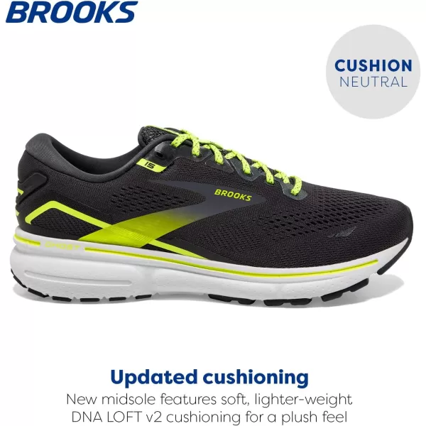 Brooks Womens Ghost 15 Neutral Running ShoeEbonyWhiteNightlife  Limited