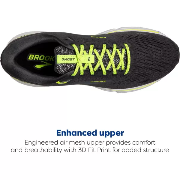 Brooks Womens Ghost 15 Neutral Running ShoeEbonyWhiteNightlife  Limited