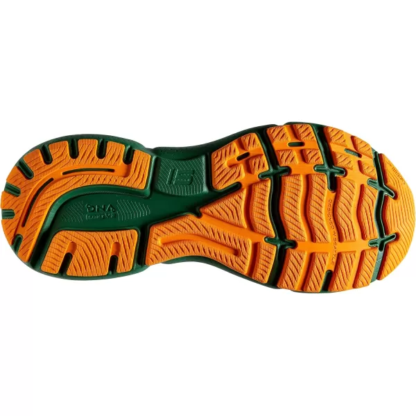 Brooks Womens Ghost 15 Neutral Running ShoeGreenWhiteOrange