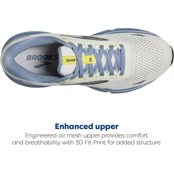Brooks Womens Ghost 15 Neutral Running ShoeIceRainEbony
