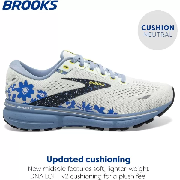 Brooks Womens Ghost 15 Neutral Running ShoeIceRainEbony