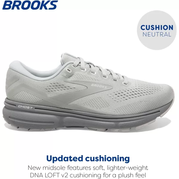 Brooks Womens Ghost 15 Neutral Running ShoeIllusionWhite