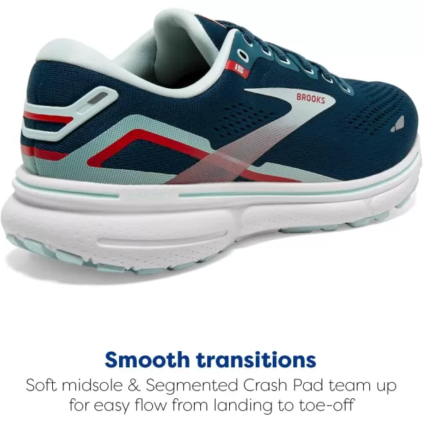 Brooks Womens Ghost 15 Neutral Running ShoeLegion BlueBlueBittersweet