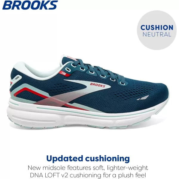 Brooks Womens Ghost 15 Neutral Running ShoeLegion BlueBlueBittersweet