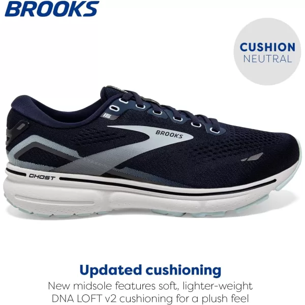 Brooks Womens Ghost 15 Neutral Running ShoePeacoatPearlSalt Air
