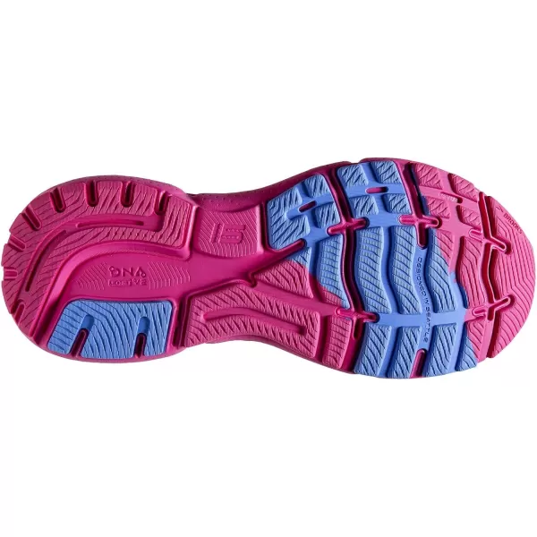 Brooks Womens Ghost 15 Neutral Running ShoePink GloBlueFuchsia