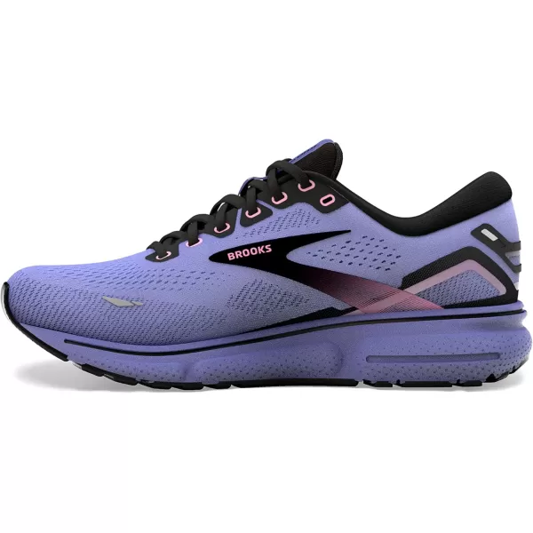 Brooks Womens Ghost 15 Neutral Running ShoePurplePinkBlack