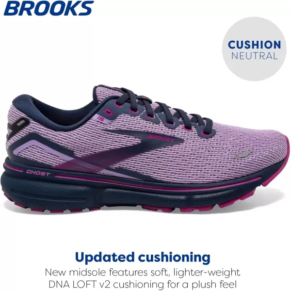 Brooks Womens Ghost 15 Neutral Running ShoeRhapsodyDress BlueViola