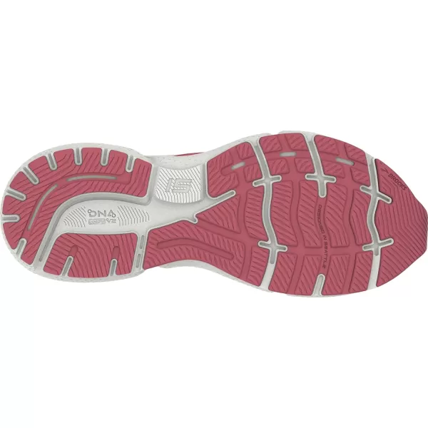 Brooks Womens Ghost 15 Neutral Running ShoeSlate RoseFiery CoralWhite