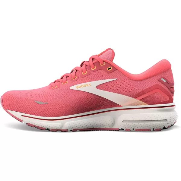 Brooks Womens Ghost 15 Neutral Running ShoeSlate RoseFiery CoralWhite