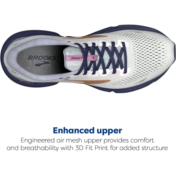 Brooks Womens Ghost 15 Neutral Running ShoeSpa BlueNeo PinkCopper