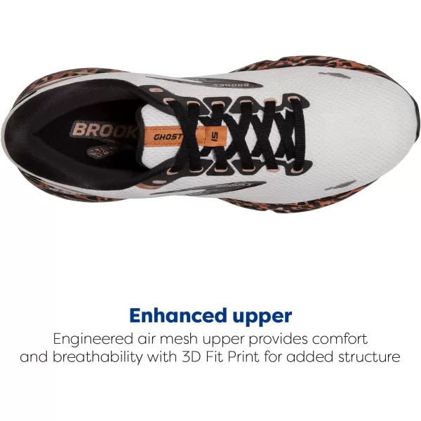 Brooks Womens Ghost 15 Neutral Running ShoeSunburnMapleBlack