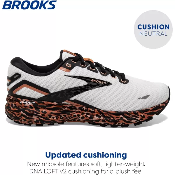 Brooks Womens Ghost 15 Neutral Running ShoeSunburnMapleBlack