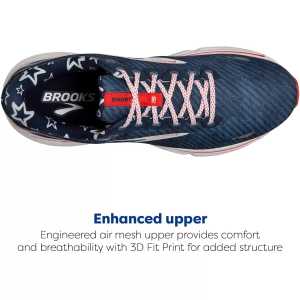 Brooks Womens Ghost 15 Neutral Running ShoeTitanWhitePeacoat
