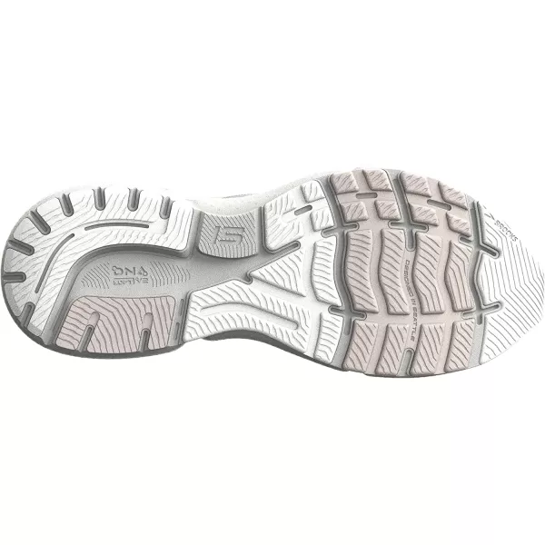 Brooks Womens Ghost 15 Neutral Running ShoeWhiteCrystal GreyGlass