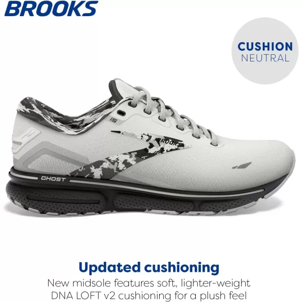 Brooks Womens Ghost 15 Neutral Running ShoeWhiteEbonyOyster