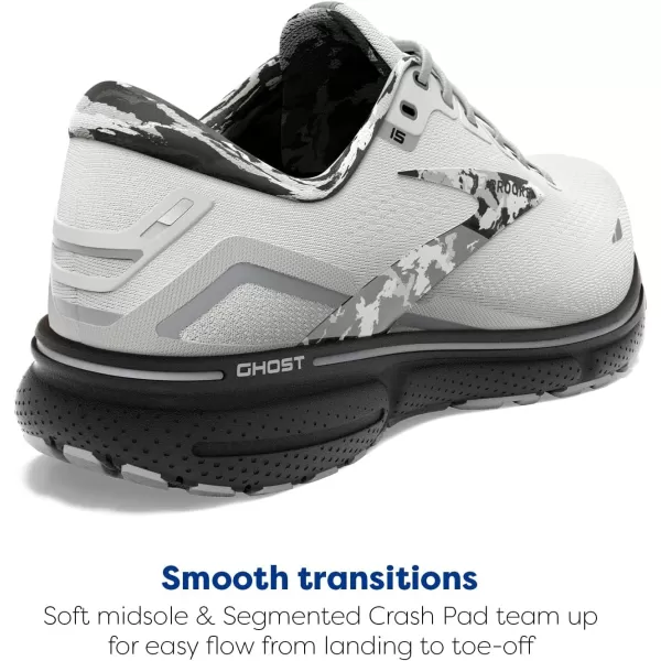 Brooks Womens Ghost 15 Neutral Running ShoeWhiteEbonyOyster