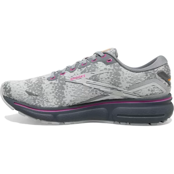 Brooks Womens Ghost 15 Neutral Running ShoeWhiteOysterOriole