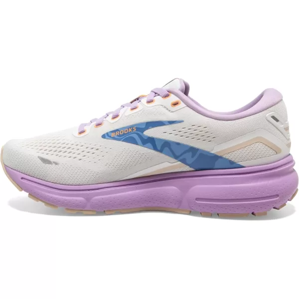Brooks Womens Ghost 15 Neutral Running ShoeWhiteVistaLavendula