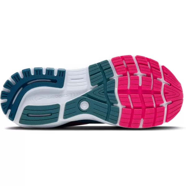 Brooks Womens Ghost 16 GTX Waterproof Neutral Running ShoeMoroccan BluePinkYellow