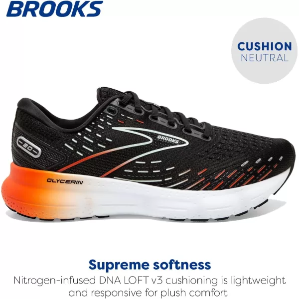 Brooks Womens Glycerin 20 Neutral Running ShoeBlackRedOpal