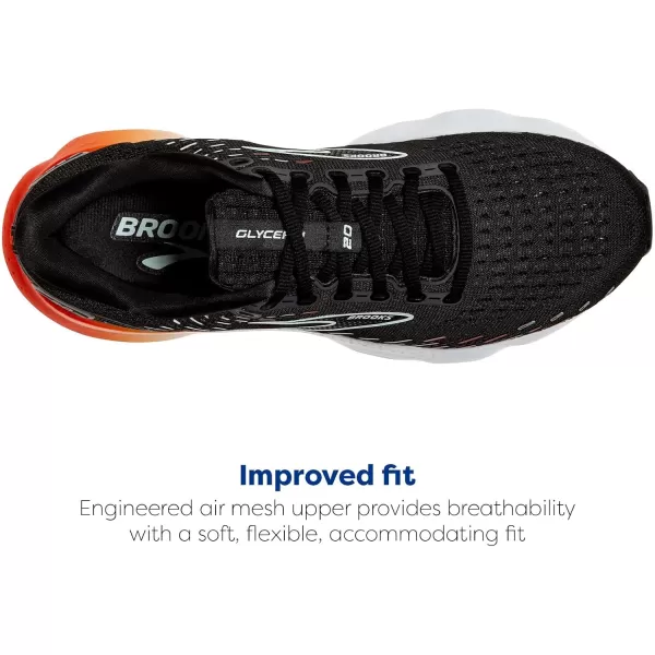 Brooks Womens Glycerin 20 Neutral Running ShoeBlackRedOpal