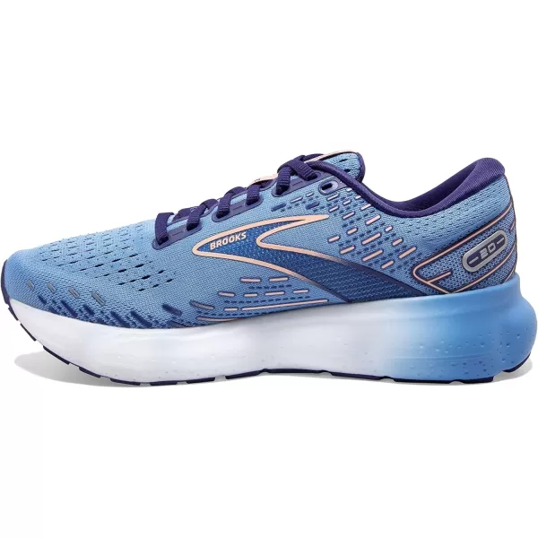 Brooks Womens Glycerin 20 Neutral Running ShoeBlissful BluePeachWhite