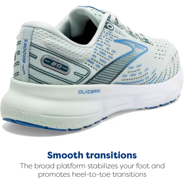 Brooks Womens Glycerin 20 Neutral Running ShoeBlue GlassMarinaLegion Blue