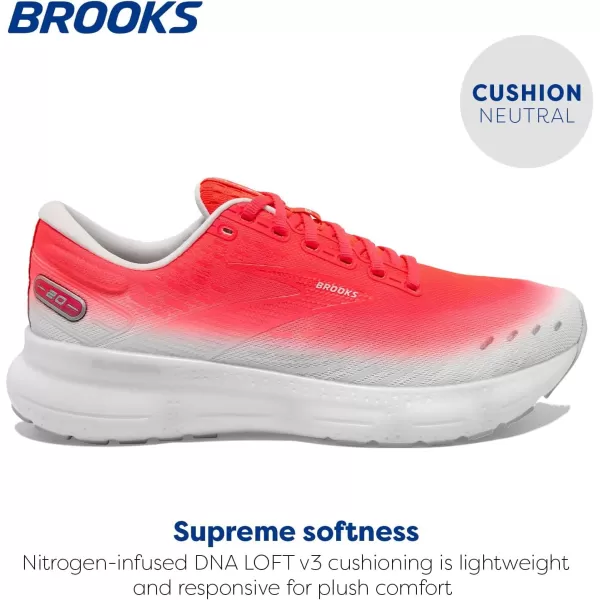 Brooks Womens Glycerin 20 Neutral Running ShoeDiva PinkLilacWhite