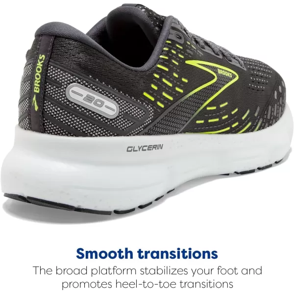Brooks Womens Glycerin 20 Neutral Running ShoeEbonyWhiteNightlife