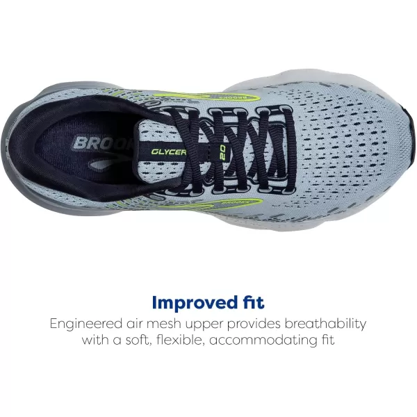 Brooks Womens Glycerin 20 Neutral Running ShoeLight BluePeacoatNightlife