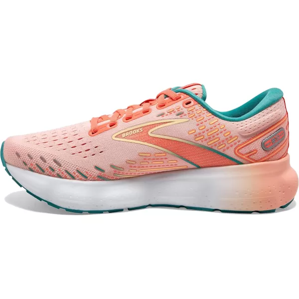 Brooks Womens Glycerin 20 Neutral Running ShoeTropical PeachFusion CoralLatigo Bay