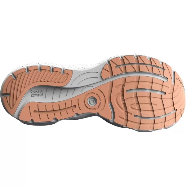 Brooks Womens Glycerin 20 Neutral Running ShoeWhiteGreyPeach