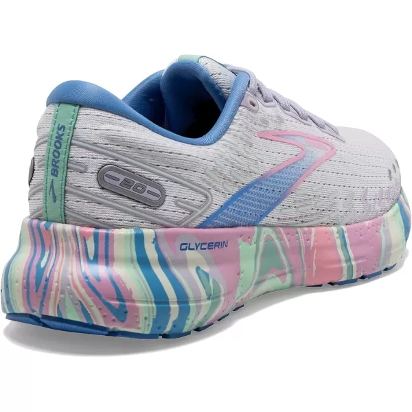 Brooks Womens Glycerin 20 Neutral Running ShoeWhitePurplePink