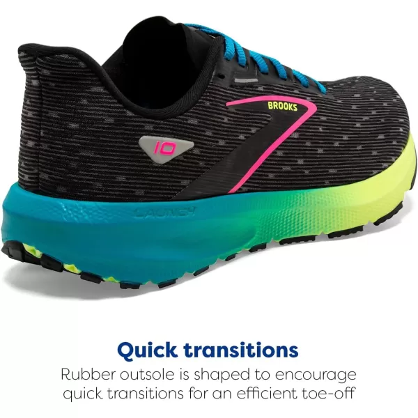 Brooks Womens Launch 10 Neutral Running ShoeBlackNightlifeBlue