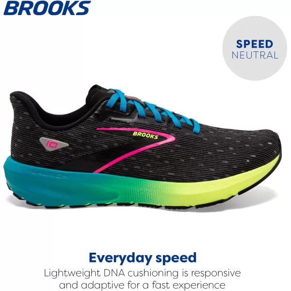 Brooks Womens Launch 10 Neutral Running ShoeBlackNightlifeBlue