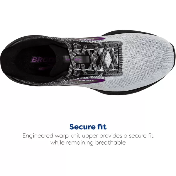 Brooks Womens Launch 10 Neutral Running ShoeBlackWhiteViolet