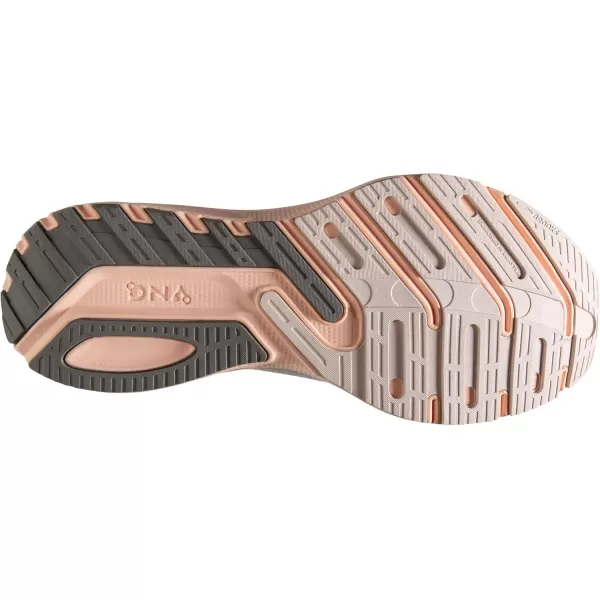 Brooks Womens Launch 10 Neutral Running ShoeGreyCrystal GreyPale Peach
