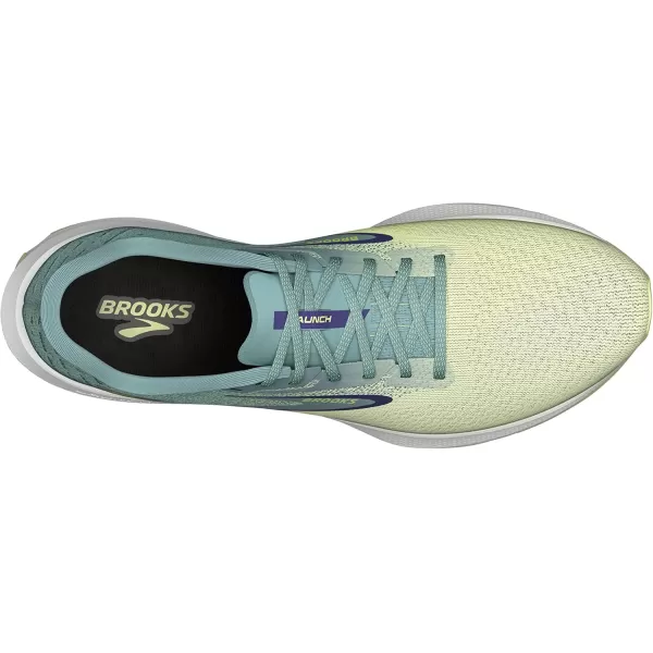 Brooks Womens Launch 10 Neutral Running ShoeLimeMineral BlueWisteria