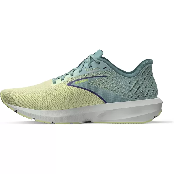 Brooks Womens Launch 10 Neutral Running ShoeLimeMineral BlueWisteria