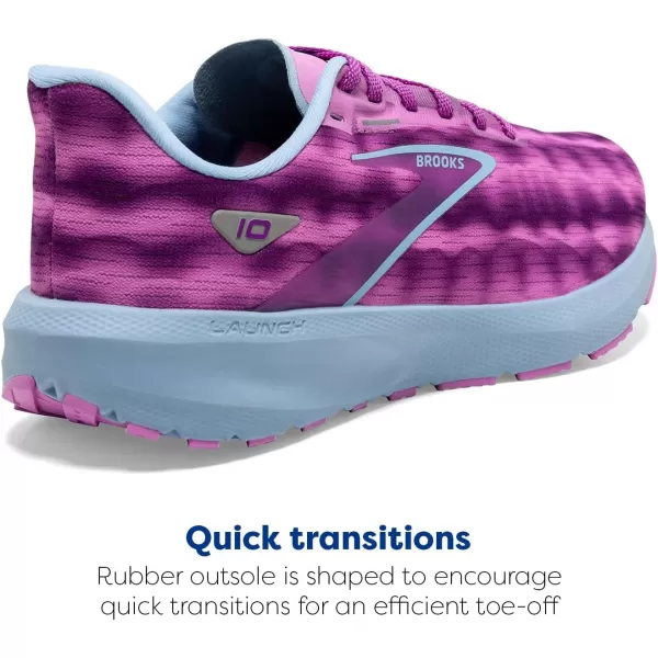 Brooks Womens Launch 10 Neutral Running ShoePurple CactusLucentChambray