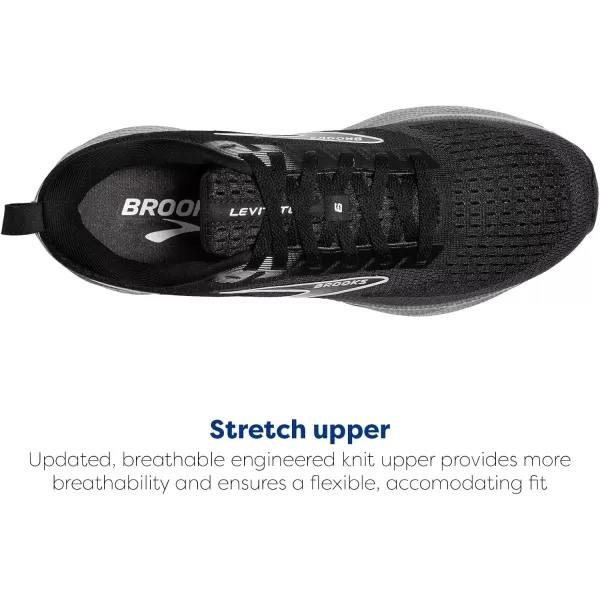 Brooks Womens Levitate GTS 6 Supportive Running ShoeBlackBlackened PearlWhite