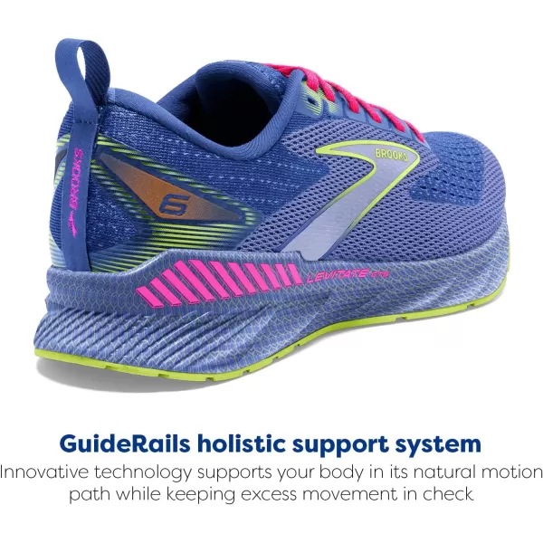 Brooks Womens Levitate GTS 6 Supportive Running ShoePurplePink