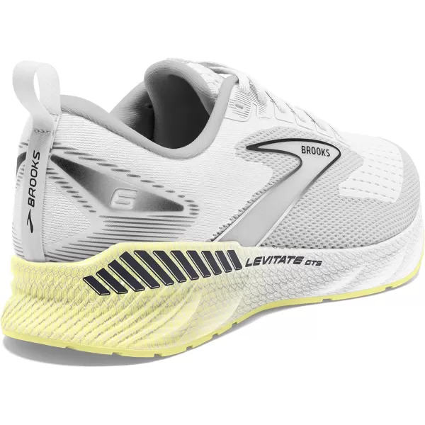 Brooks Womens Levitate GTS 6 Supportive Running ShoeWhiteOysterYellow